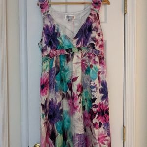 NWT Everly Grey watercolor midi dress